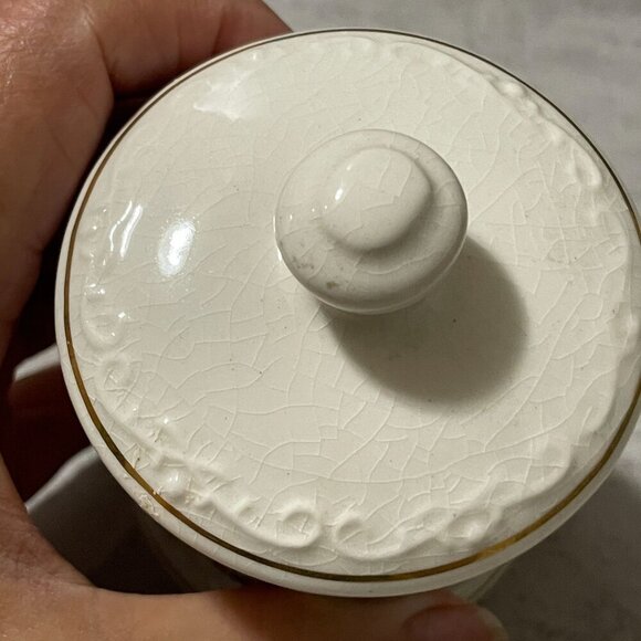 Vintage Aviemore Pottery Scotland 3.5" Floral Covered Jam Preserve Trinket Jar - Picture 5 of 9